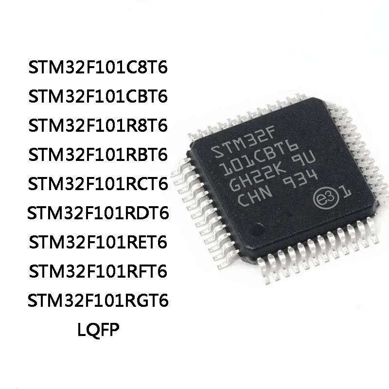 STM32F101C8T6, STM32F101CBT6, STM32F101R8T6, STM32F101RBT6, STM32F101RCT6, STM32F101RDT6, STM32F101RET6, STM32F101RFT6