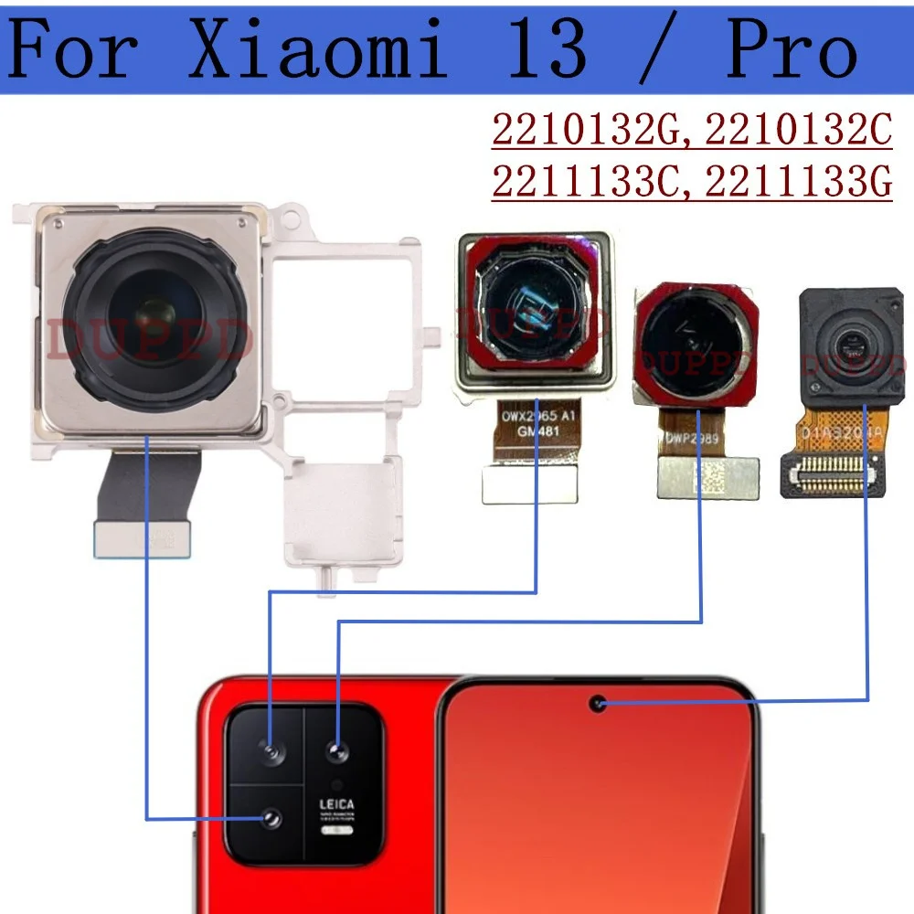 Front Rear Camera For Xiaomi Mi 13 Pro Full Set Back Facing Main Telephoto Ultra Wide-angle Cameras Flex Cable