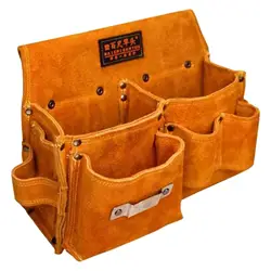 Organizador de herramientas Retro de cuero Artificial, bolsa de herramientas portátil multiusos, paquete de cintura para alicates, llave inglesa, carpintería