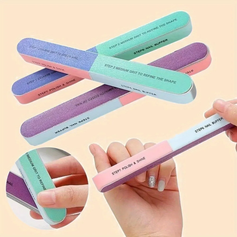

1/2/3/5pcs Nail Polish Buffer Nail Art Sanding Files Buffer Block Manicure Pedicure Tools Sand Surface Sponge Nail File