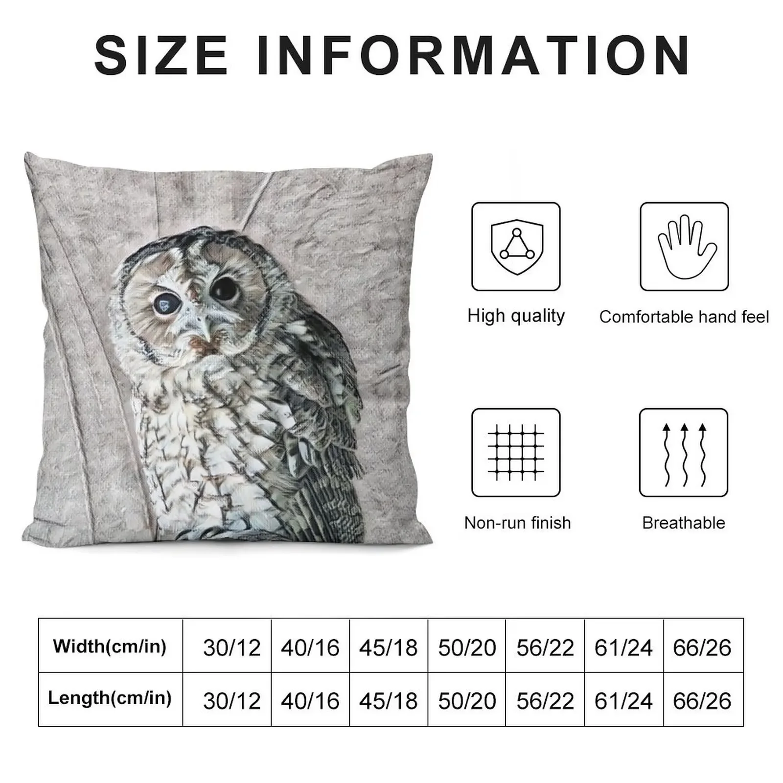 Tawny Owl Throw Pillow Christmas Pillowcase Couch Cushions christmas supplies pillow