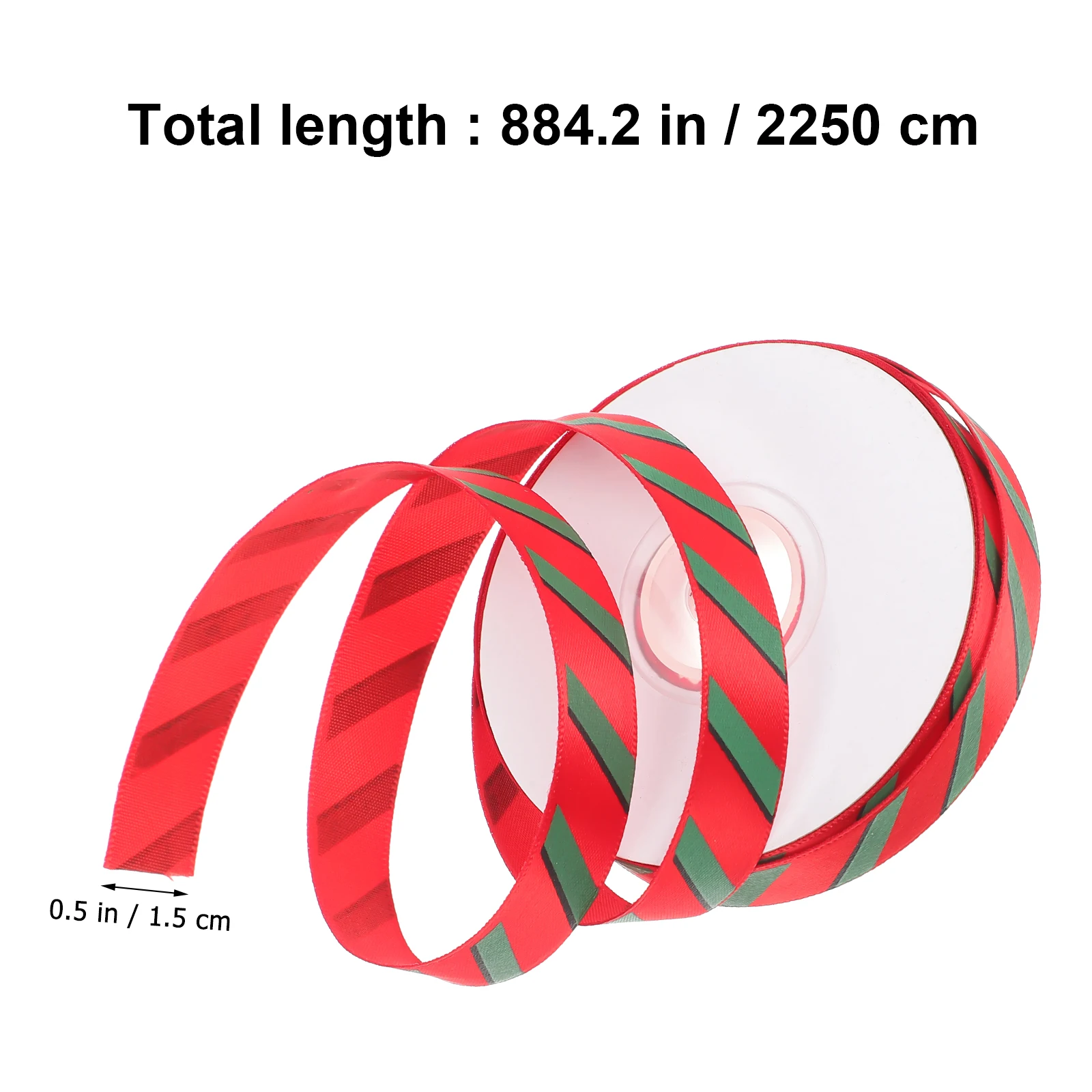 

Printing Christmas Gift Wrapping Ribbon Green Decor Holiday Polyester Curling Xmas DIY
