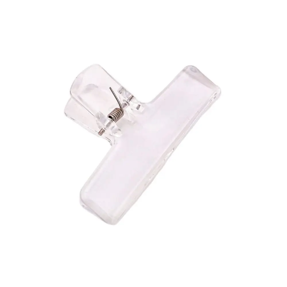 New Colorful Binder Clip Transparent Stationery Planner Clip Acrylic School Supplies Paper Clamp Organizer