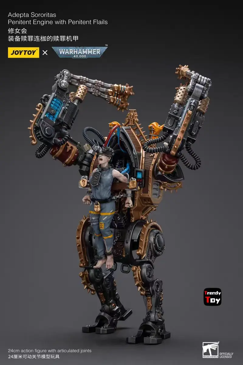 【JOYTOY】Warhammer 40K Adepta Sororitas Motor Penitente com Flails Penitentes 1/18 Brinquedo de bonecos de ação
