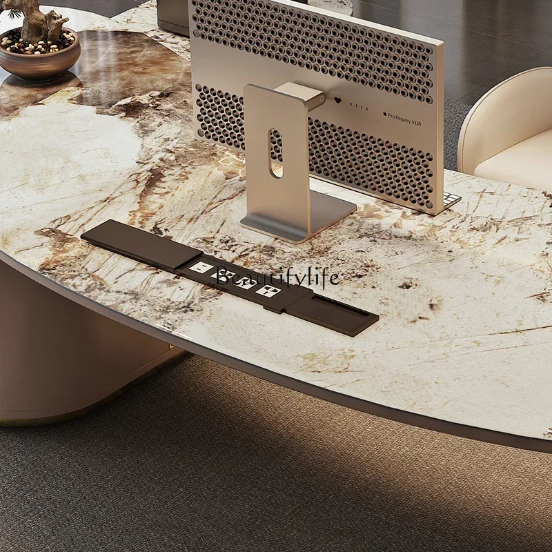 LJYLight Luxury High-Grade Stone Plate Simple Modern Boss Desk Designer Writing Desk