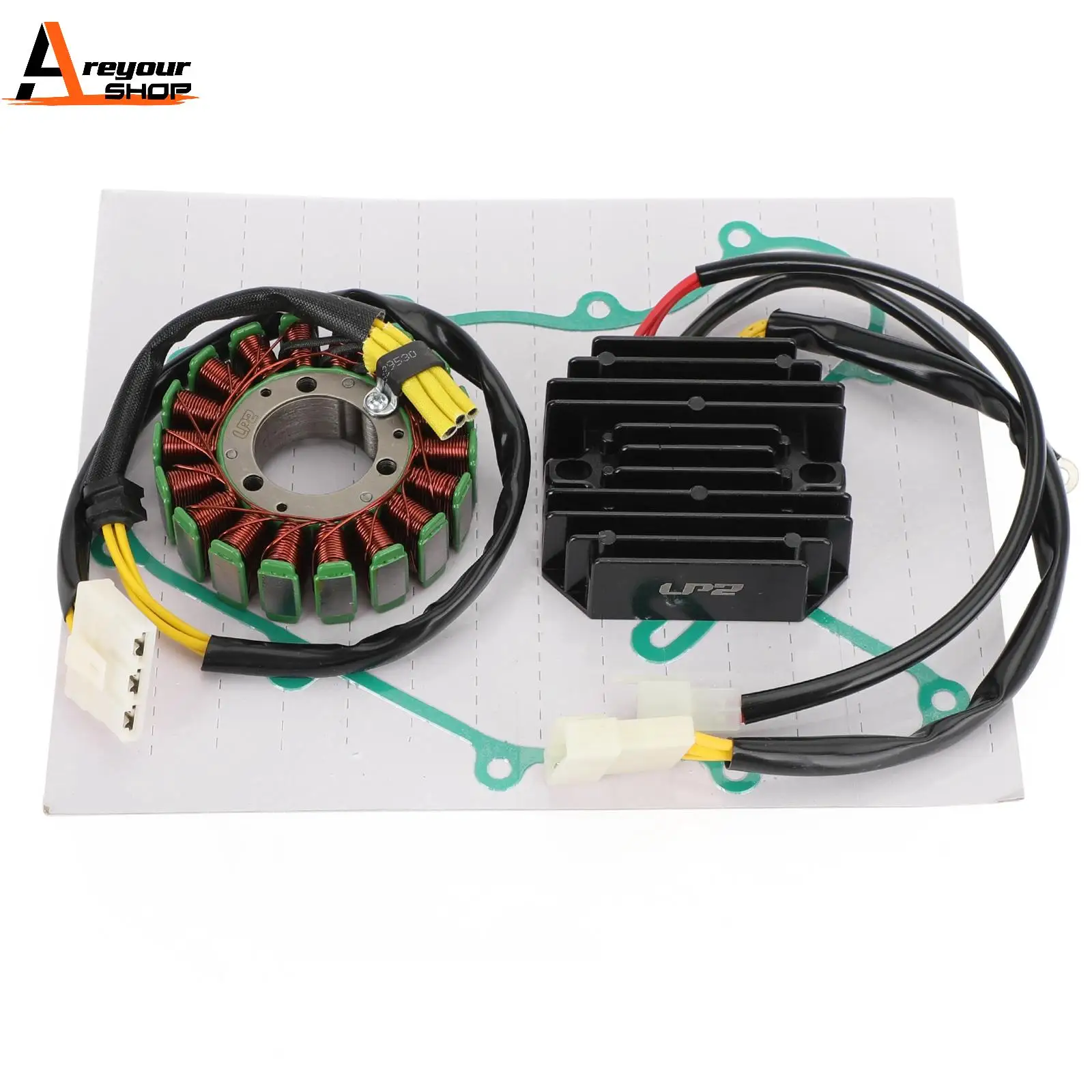 Areyourshop Magneto Coil Stator + Voltage Regulator + Gasket Assy for KTM duke 125 200 2011-2021 90139004000 90539004100