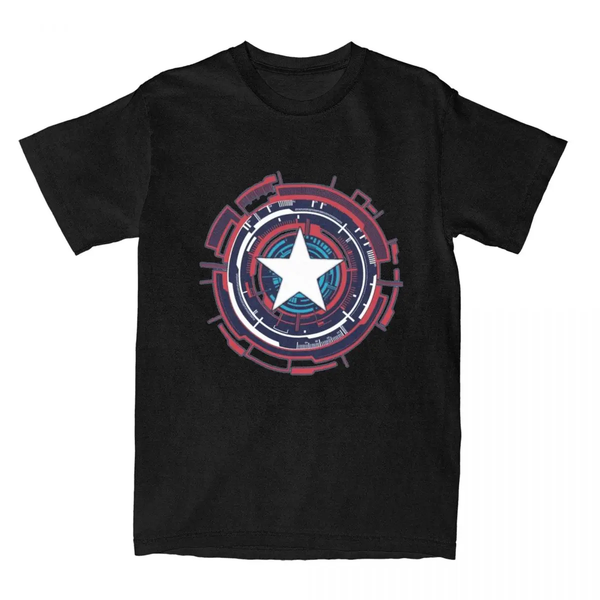 Vintage Hero Captain America T-Shirts Men Women Pure Cotton Tees Shirt Summer Clothes