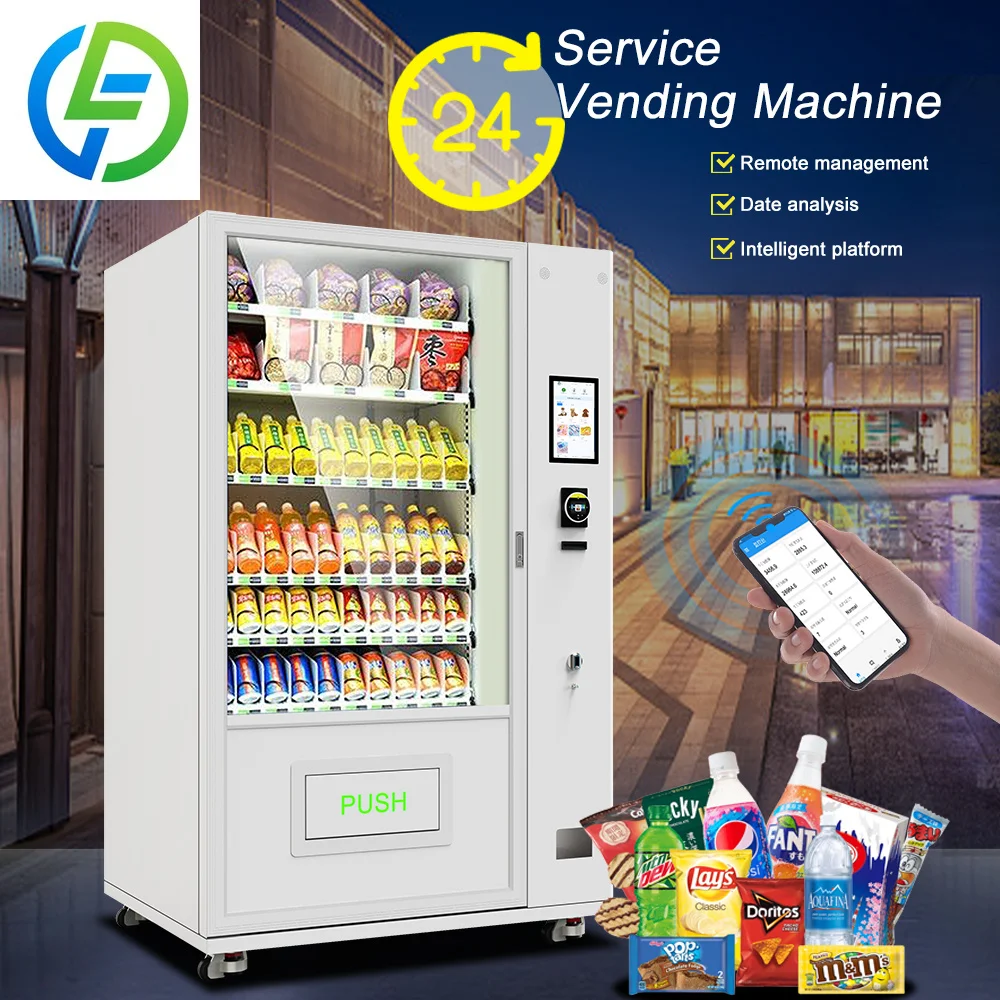 FOODLINE Factory Direct Combo Vending Machine Auto Cooling For Bottle Drinks Packed Snacks Mall Commercial Kiosk Gear view 6