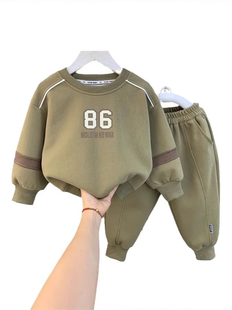 Boys Casual Clothing Sets New Spring Autumn Children Pullover+Pants 2 Pcs Kids Sports Long Sleeve Suit Tracksuit Outfits 2-10Y