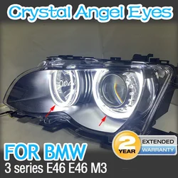 Crystal White LED Angel Eye Kit  Daytime Running Light for BMW 3 Series E46 316i 318i 320d 320i 323i 328i 330i 325xi 330d