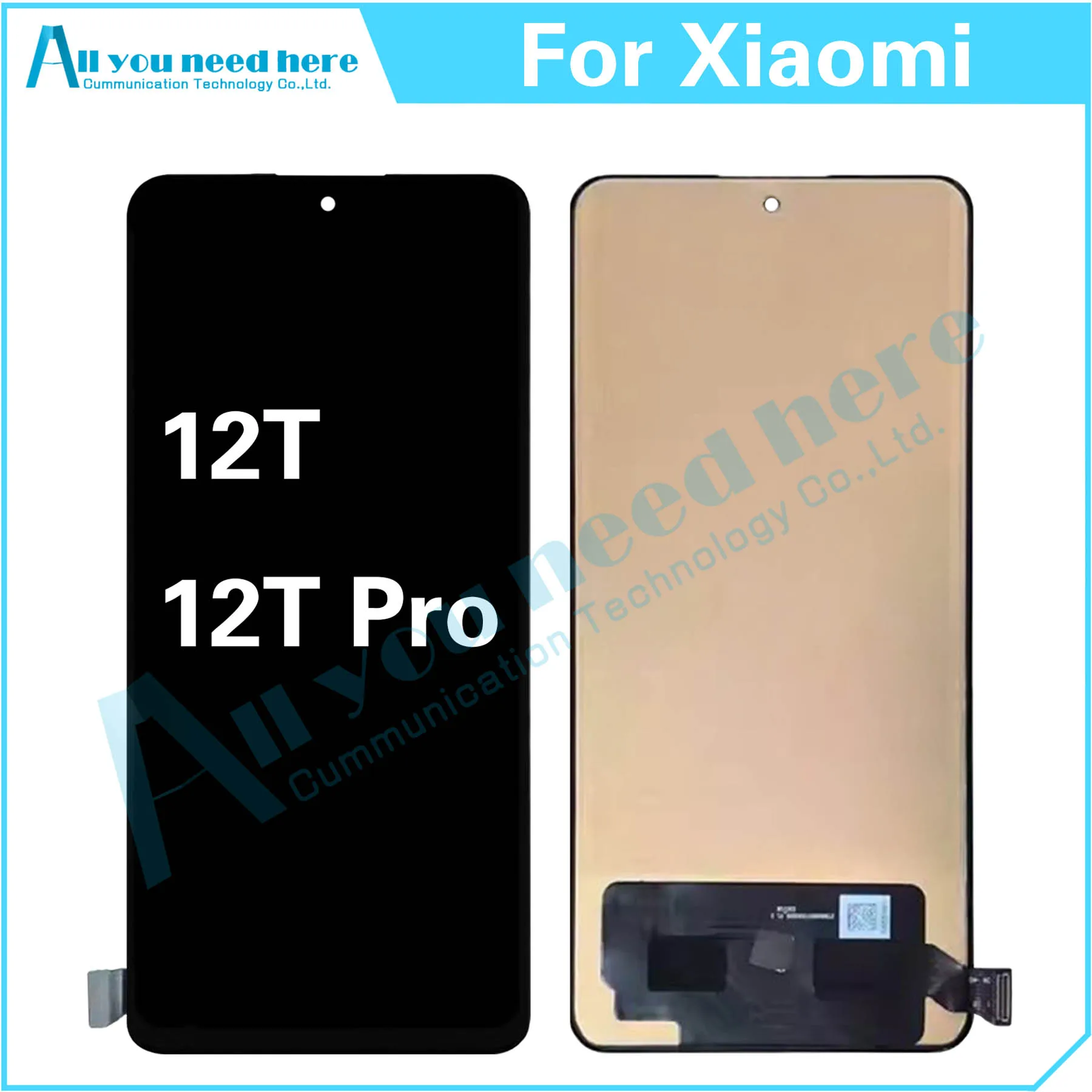 100% Test For Xiaomi 12T Pro LCD Display Touch Screen Digitizer Assembly Repair Parts Replacement