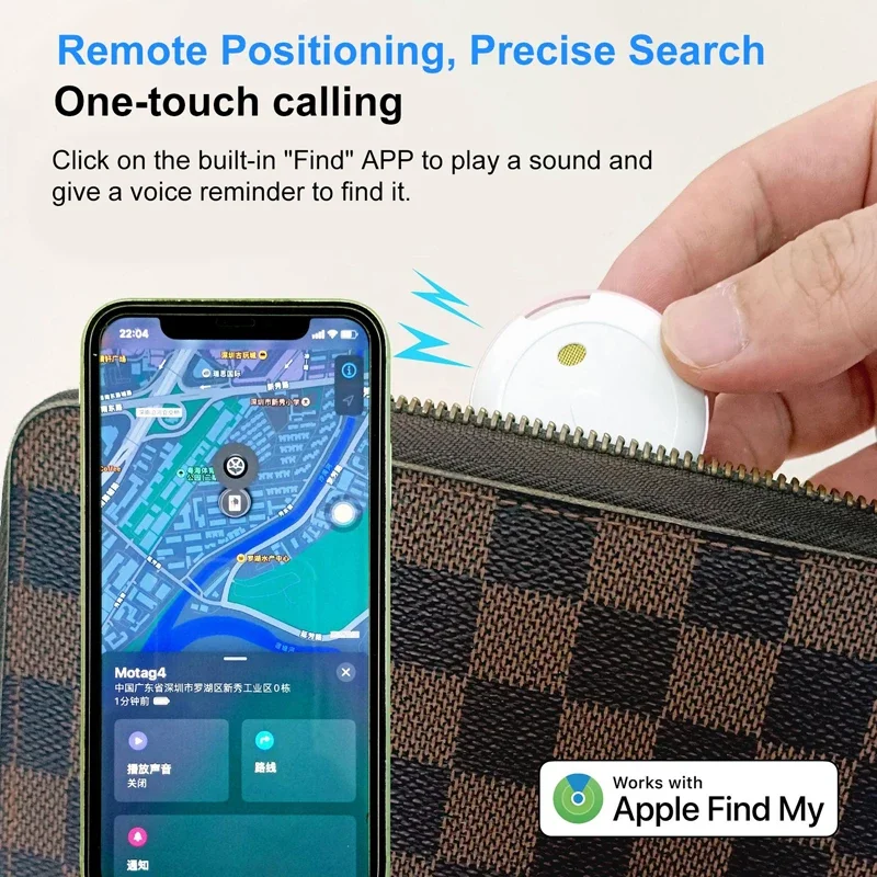 Bluetooth Tracker for iOS iPad macOS compatible with Find My Device Item GPS Locator Global Position Pet Car Key Wallet Finder