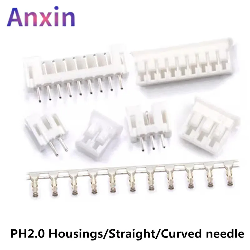 

50Pcs JST PH 2.0 2P 3P 4P 5Pin Male Plug Female Socket Plastic Housing Pin Header Terminal Wire Connector PH2.0