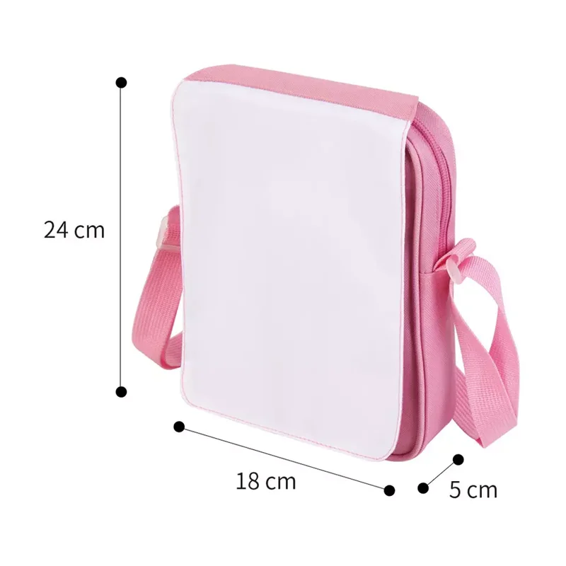 Sublimation Blank Shoulder Bag Polyester Crossbody Messenger Bags Children Boys Girls for Custom Logo DIY Printing