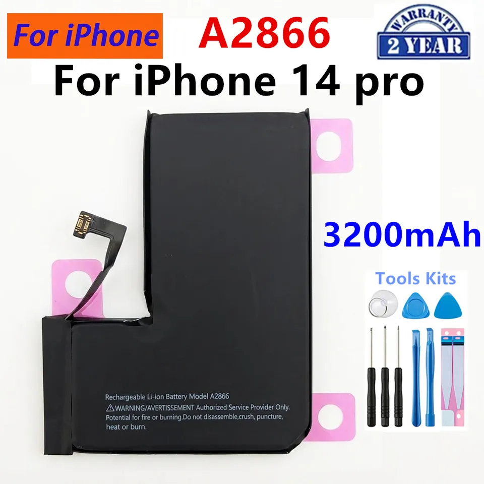 Batería de repuesto nueva A863 A2866 A2830 para iPhone 14 Plus, iPhone 14 Pro Max + herramientas 3