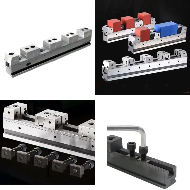 Cnc Quick Release Line-up Vise Adjustable Multi-rail Vise Parallel Combined Multigrip Vise for CNC Milling Machine