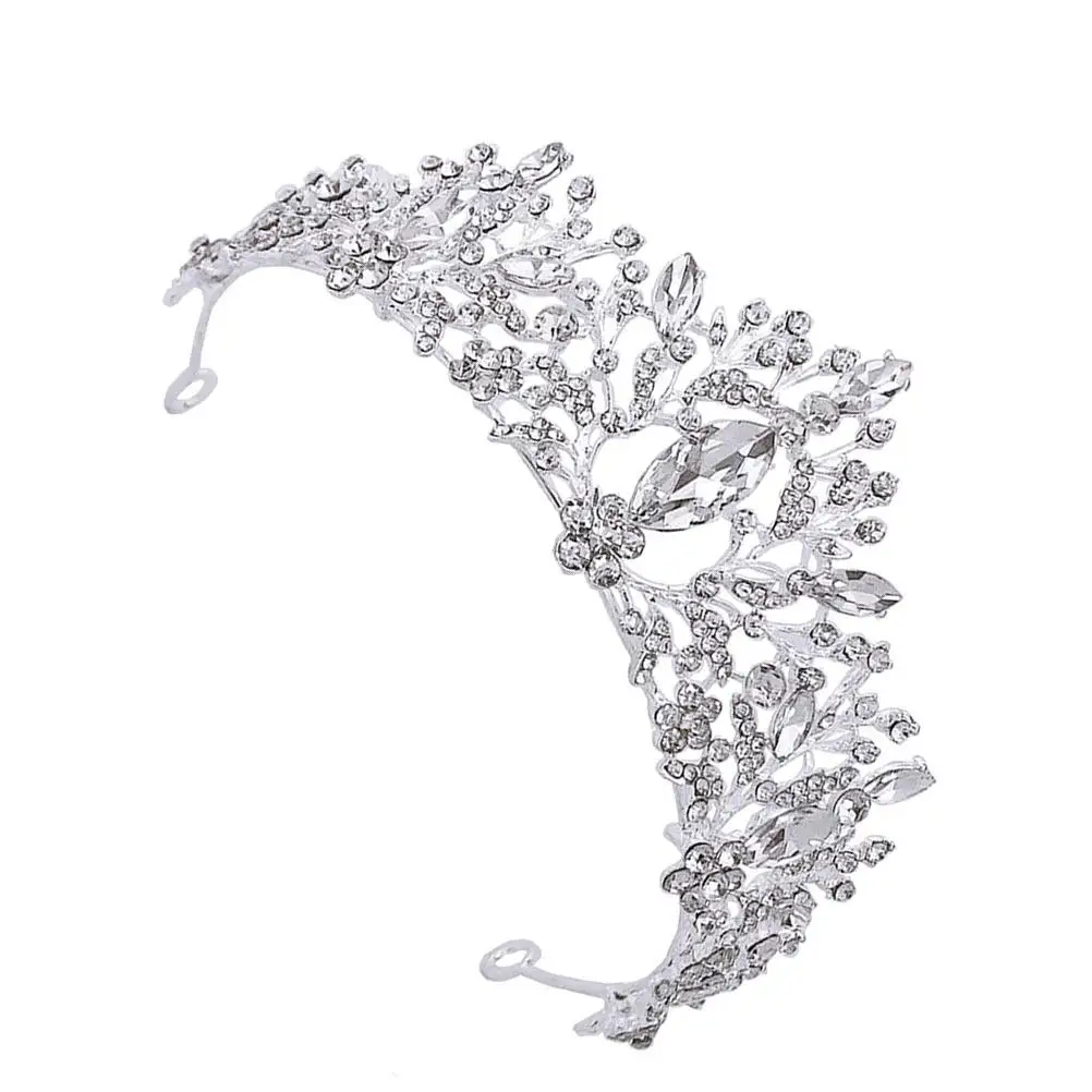 Shiny Branch Shaped Crown Exquisite Wedding Tiara Birthday Party Headdress Bride Headwear Charming Hair Decoration