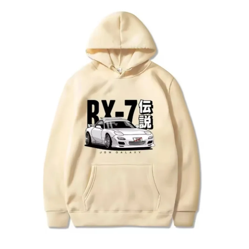 

Vintage Initial D JDM Hoodie RX7 FD Drift Japanese Cars Printed Harajuku Tracksuit Loose Men's Streetwear Pullover Sweatshirt