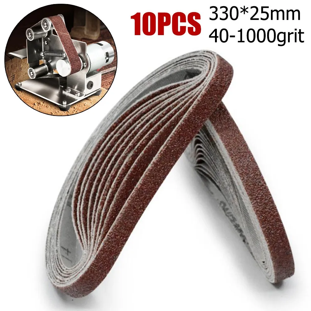 10pcs 25*330mm Sanding Belt 40-1000Grit Grinding And Polishing For Small Abrasive Belt Machine Grinding Polishing