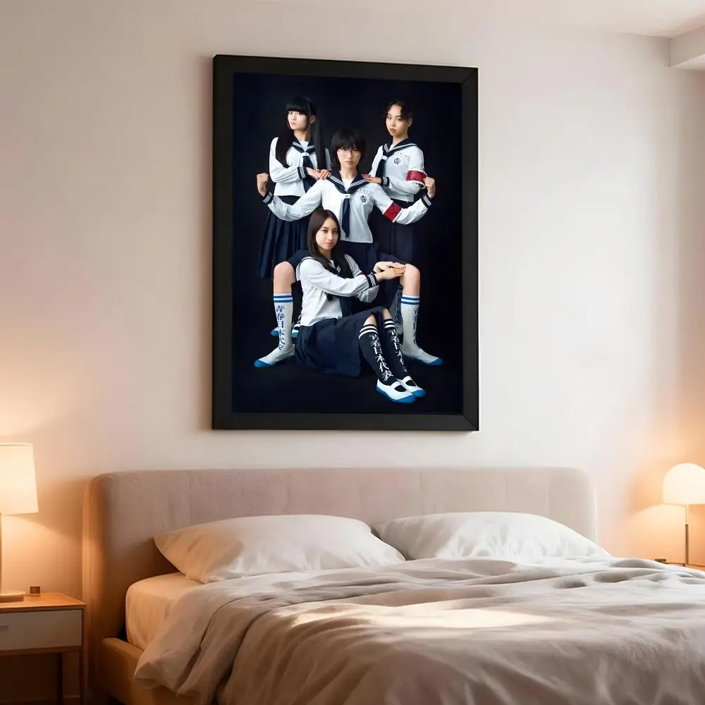Rebellious Band A-ATARASHII GAKKO Poster Artistic Instant Peel-Off Wall Decor Atmosphere Setter for Bedside & Shared Room
