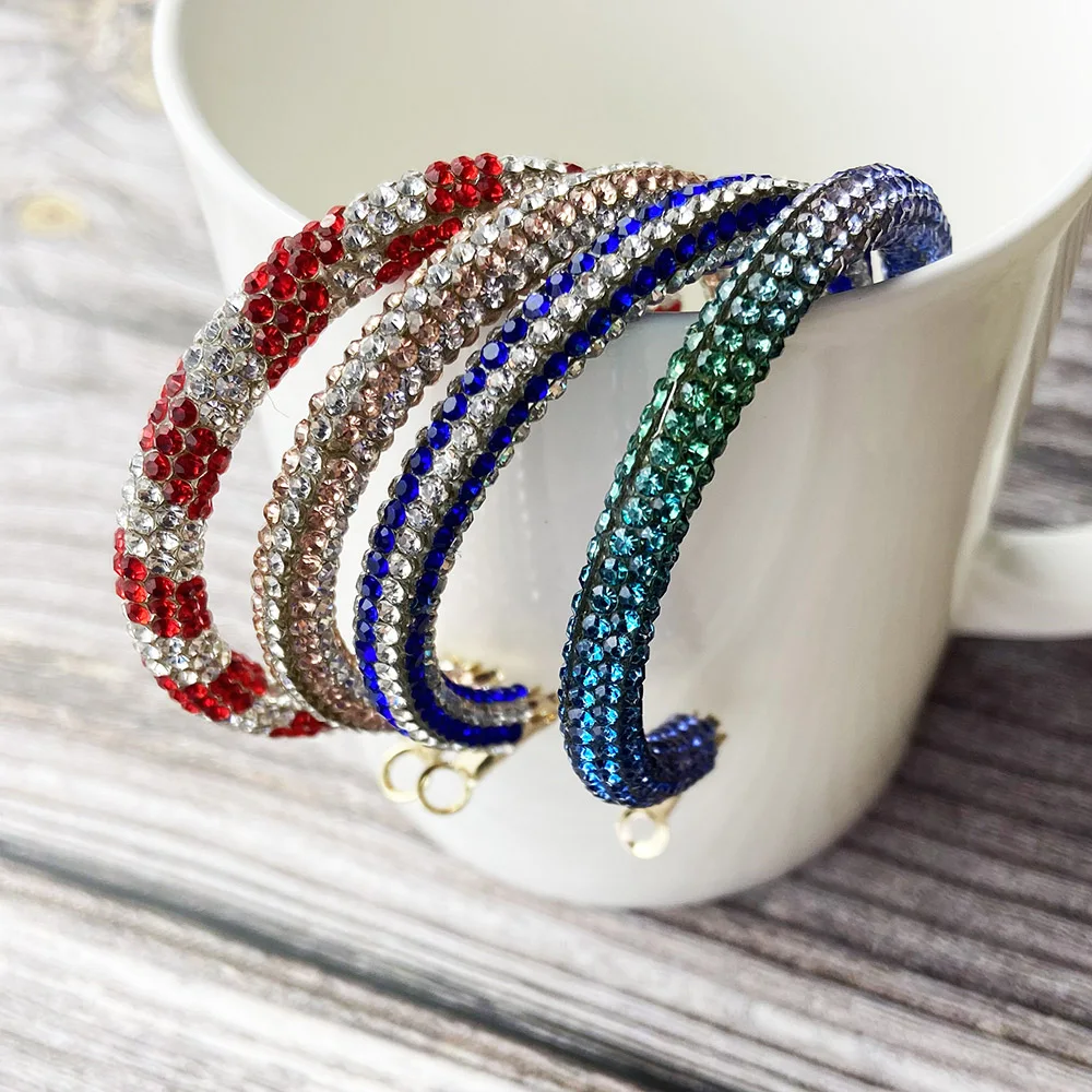 Orecchino a cerchio in cristallo con strass colorati arcobaleno per accessori per gioielli regalo per feste da donna e ragazza