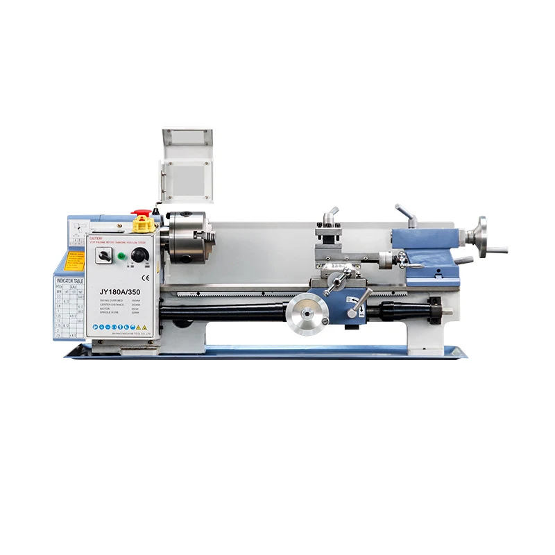 آلة مخرطة أفقية يدوية صغيرة 220 فولت JY180A مقعد تحول معدني صغير لتطبيقات المساحة الصغيرة Tornio