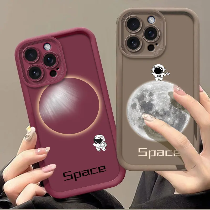 ل انفينيكس الساخن 50 برو زائد 50i 40i 30i NFC 30 اللعب NFC الساخن 40 50 برو حافظة سيليكون رائد الفضاء جراب هاتف للصدمات الغطاء الخلفي