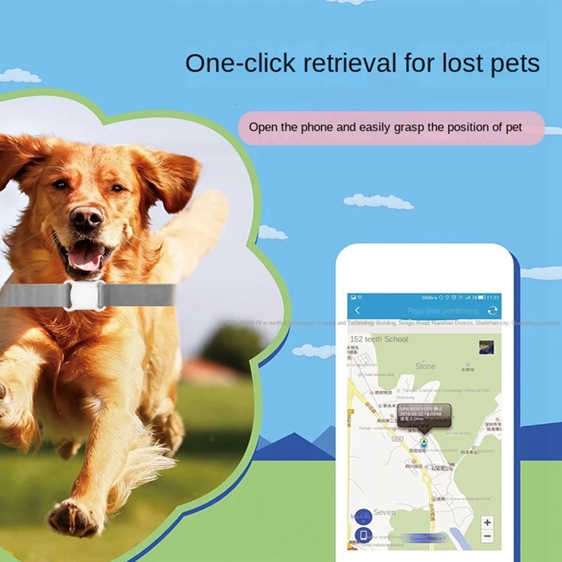 Rastreador Gps inteligente para gatos y perros, localizador impermeable para gatos, Mini rastreador Gps antipérdida para Android/Ios, localizador Bluetooth