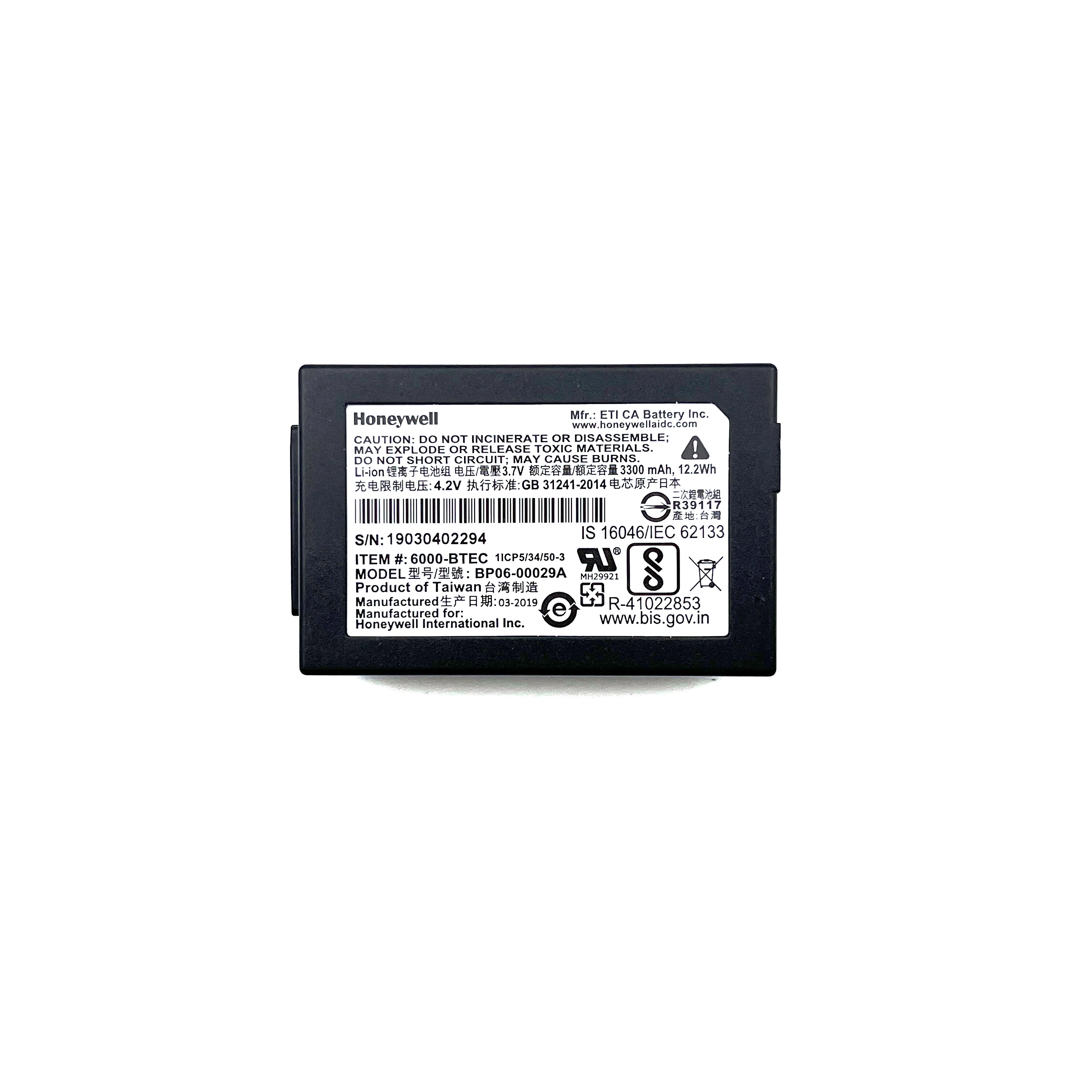 Brand New Honeywell Dolphin 6100 6110 6500 Original 3300mAh Battery 6000-BTEC