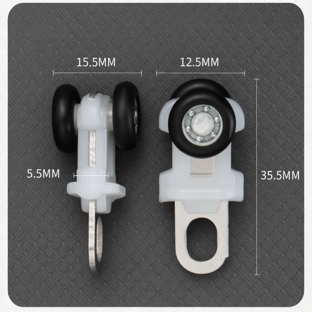 Replacement Drapery Rail Runner Zinc Alloy Bearing Pulley Glider Vintage Curtain Track Roller Fitting Durable Hardware Kit