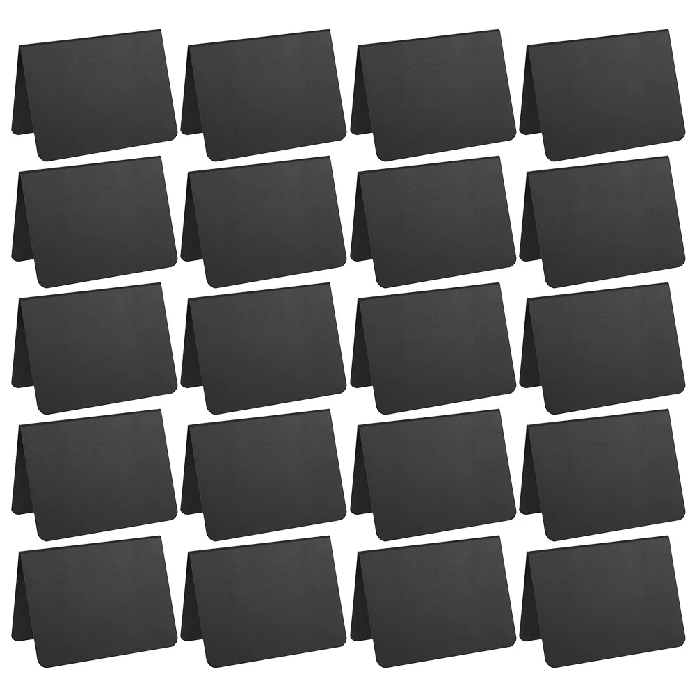 

20 Pcs Mini Chalkboard Signs PVC Tabletop Memo Board Steady St Food Labels Party Wedding Kitchen Office Blackboard