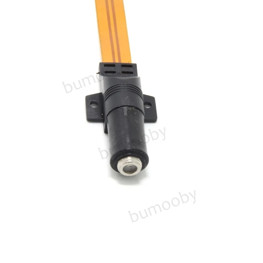 53cm Waterproof F-type Female Flat Window Feed Through Ghost Patch Cable Extremly Thin Slim Coaxial RG6 Wire