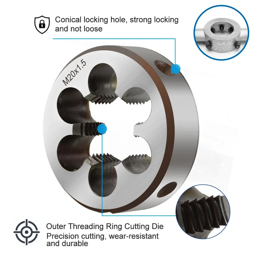 1pcs right hand metric die M35-M57, machine and hand tools for machine tools and manual external thread tapping and repair