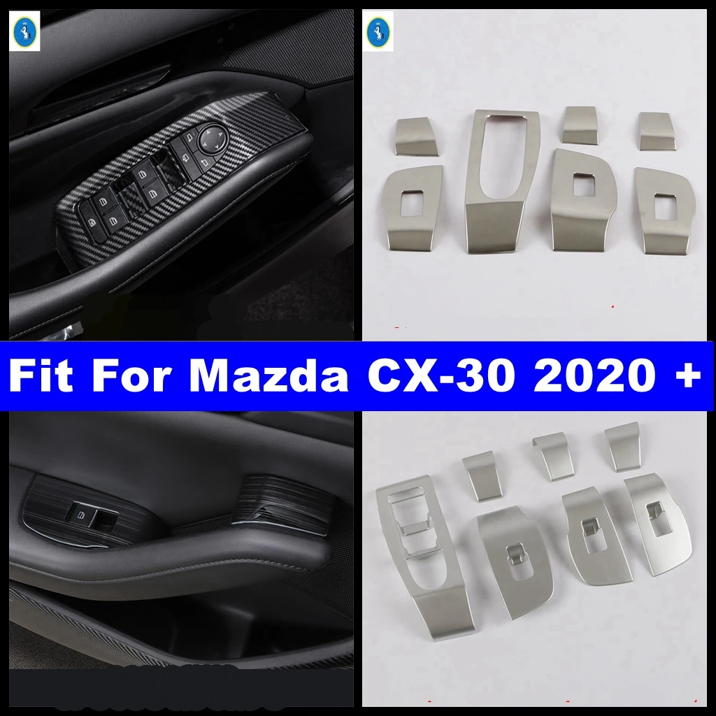 

Car Inner Door Handle Armrest Window Glass Lift Button Control Panel Cover Trim For Mazda CX-30 2020 - 2024 Interior Accessories