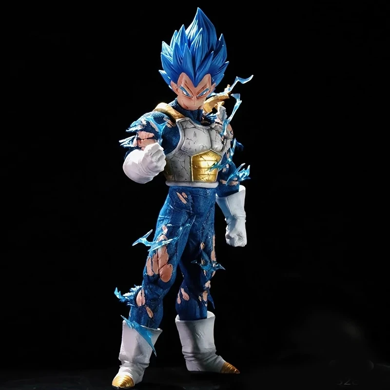 Anime Dragon Ball Action Figure Model, Cabelo Superazul, Vegeta, 26,5 cm