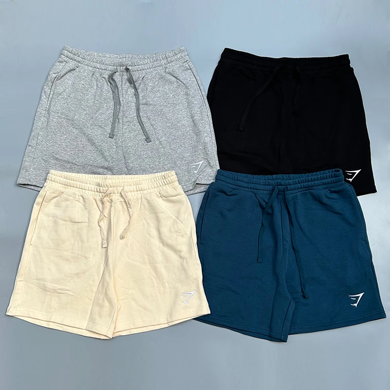 Men's Summer Training Fitness Sports Shorts Breathable Fleece Elastic Waist Casual Running Leisure Trendy Four-Part Pants