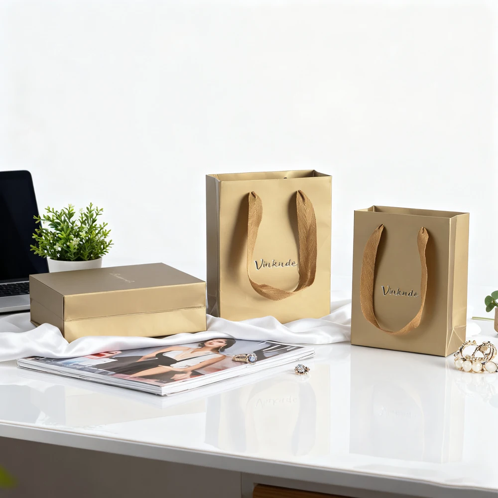 

24 шт., бумажные подарочные сумки, упаковочная сумка для покупок с логотипом и ручками, органайзер для свадьбы, путешествий, коробка для сувениров на день рождения