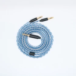 XINHS 8 Cores Copper Plated Silver Replacement Headphones Cable For Hifiman Sundara Ananda HE1000se HE6se HD600 HD650