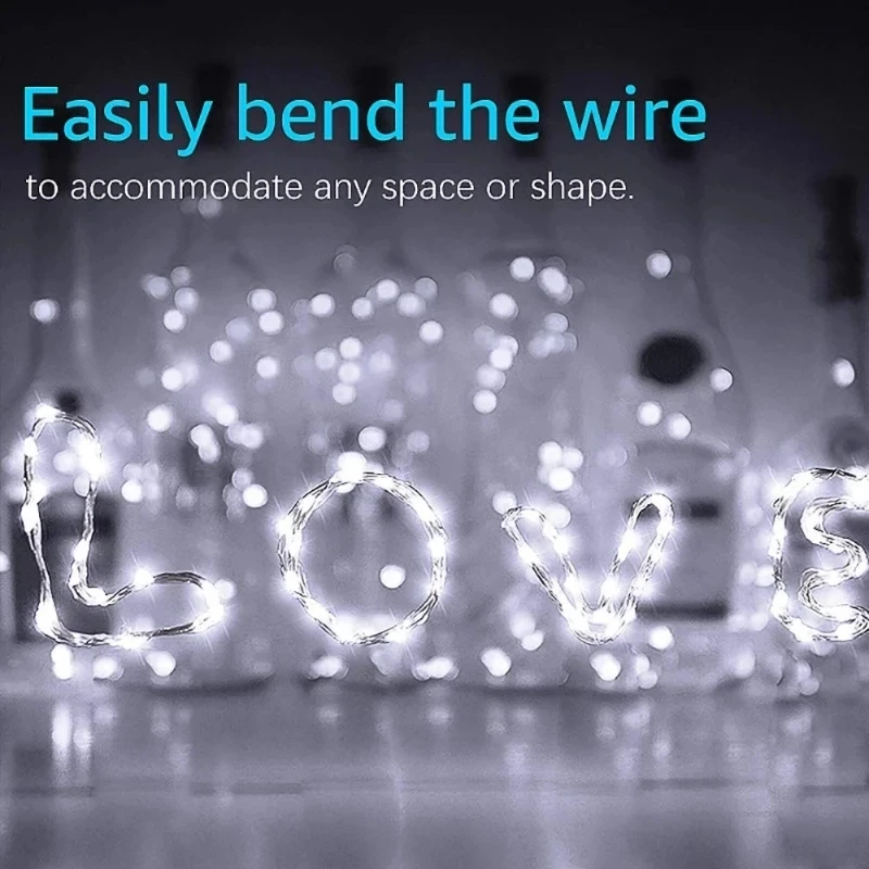 LED Fairy String Lights USB Copper Wire Starry String Light Strip Lamp Holiday Lighting Room Wedding Christmas Party Decoration