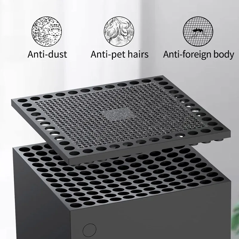 Tampa Do Filtro De Poeira para Xbox Series X, AOLION, Acessórios, Parte Superior Traseira, Plugues De Silicone, Filtro De Poeira, Suporte
