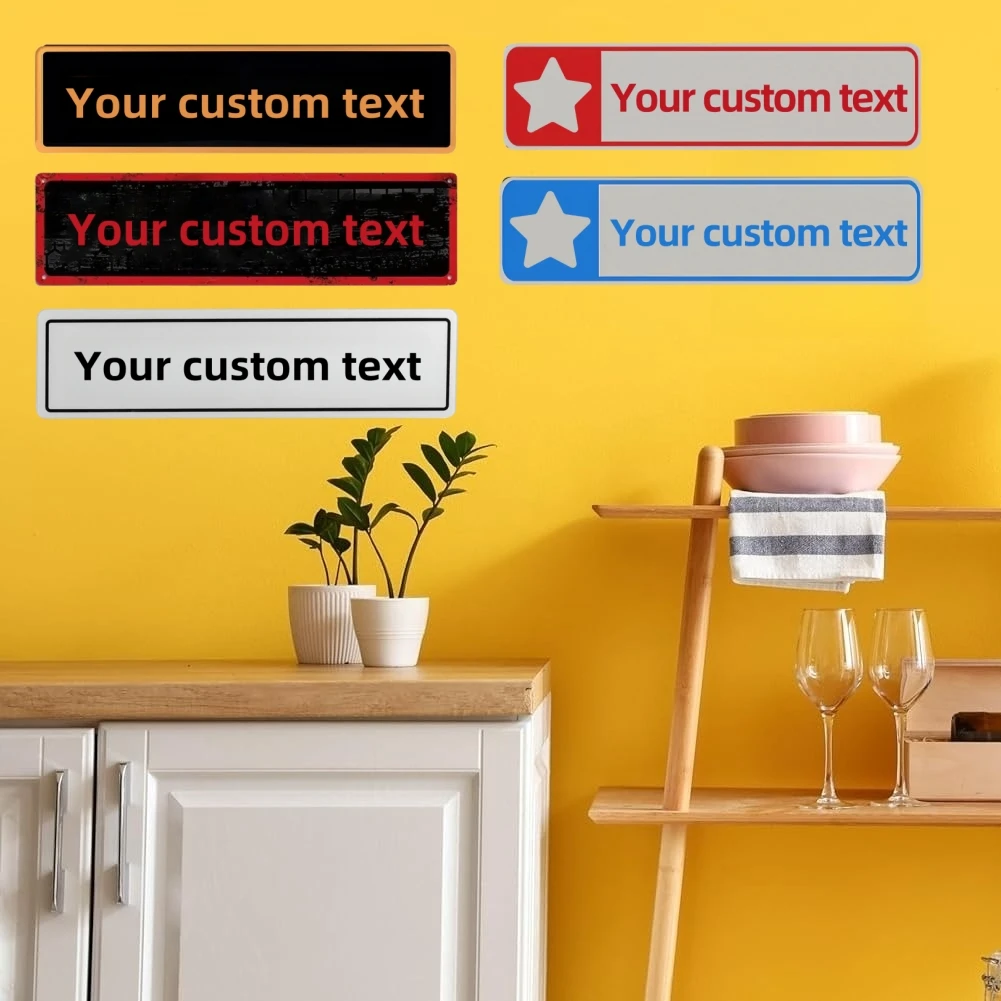 Panneaux en aluminium personnalisés sur mesure, personnalisez votre texte, personnalisez votre plaque décorative murale exclusive