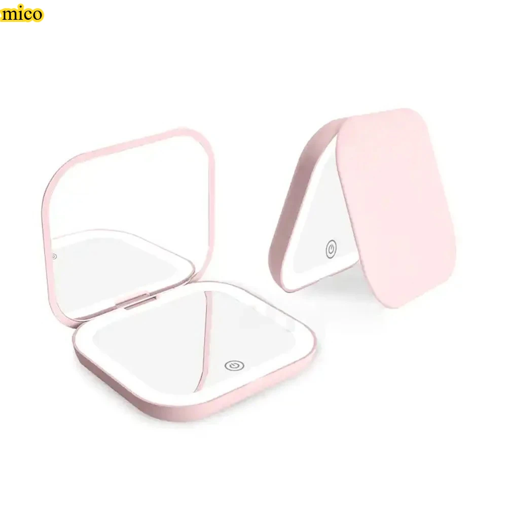 

LED Lighted Pocket Mirror, 1X/2X Magnification, Portable Foldable Travel Cosmetic Mirror, Ideal for Purse & Gift