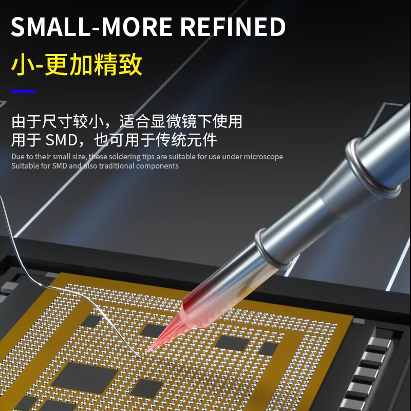 MECHANIC OFFICIAL Nano  Soldering Iron Tip C115-TI/TS/SK　Stainless Steel Hand-Polished for Phone Motherboard Repair Tool