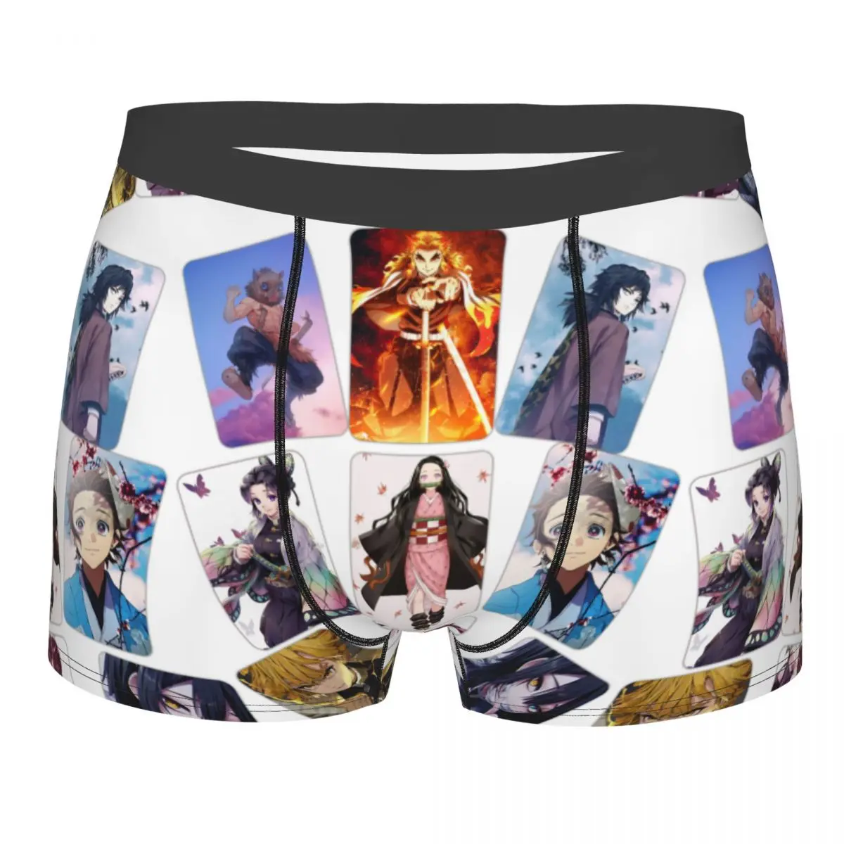 Demon Slayer Boxer Cuecas para Homens, Cuecas Altamente Respiráveis, Kimetsu No Yaiba, Presentes de Aniversário, Alta Qualidade