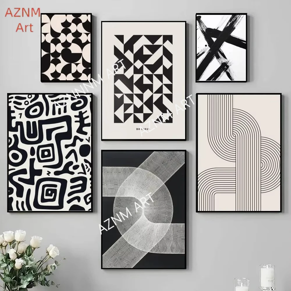 Abstract Black And …