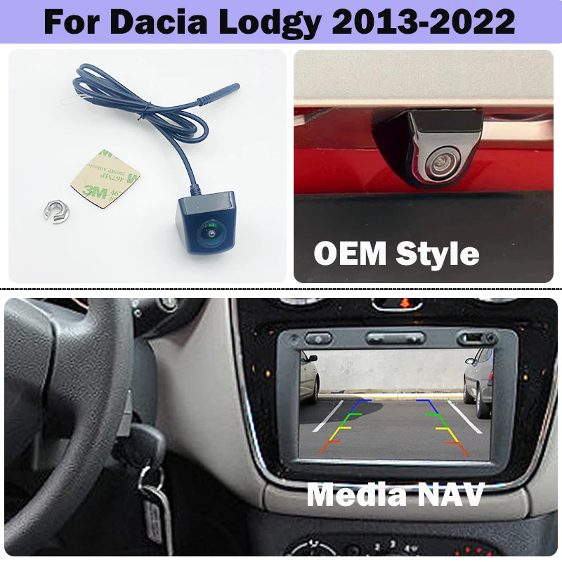 for Renault Dacia Lodgy, MediaNav system with OEM screen from 2013 ~ 2022 Rear View Reversing camera OEM style HD night vision