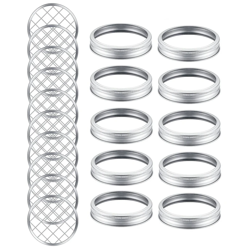 

Metal Lid Insert Kit Flower Organizer Lid Insert With Square Grids 7Cm (10 Set Rings And Lids)