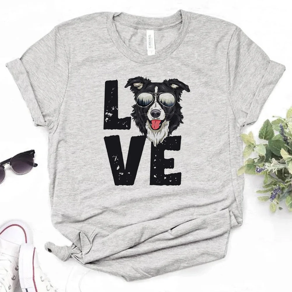 Border Collie top women designer Y2K harajuku Tee girl anime y2k clothing