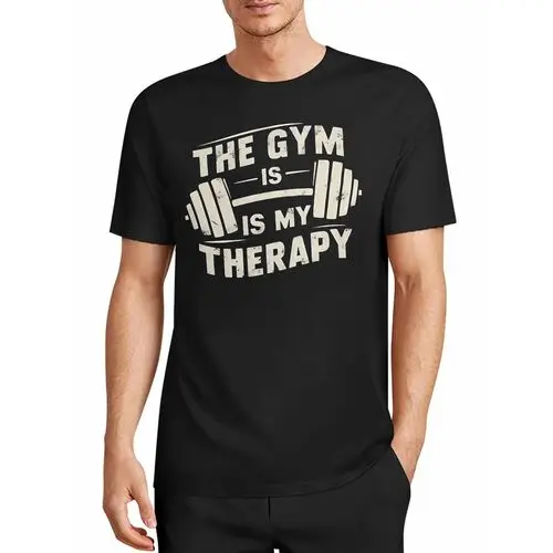 Fitness Inspirational Vintage Dumbbell Print T-Shirt Sports Training Short Sleeve