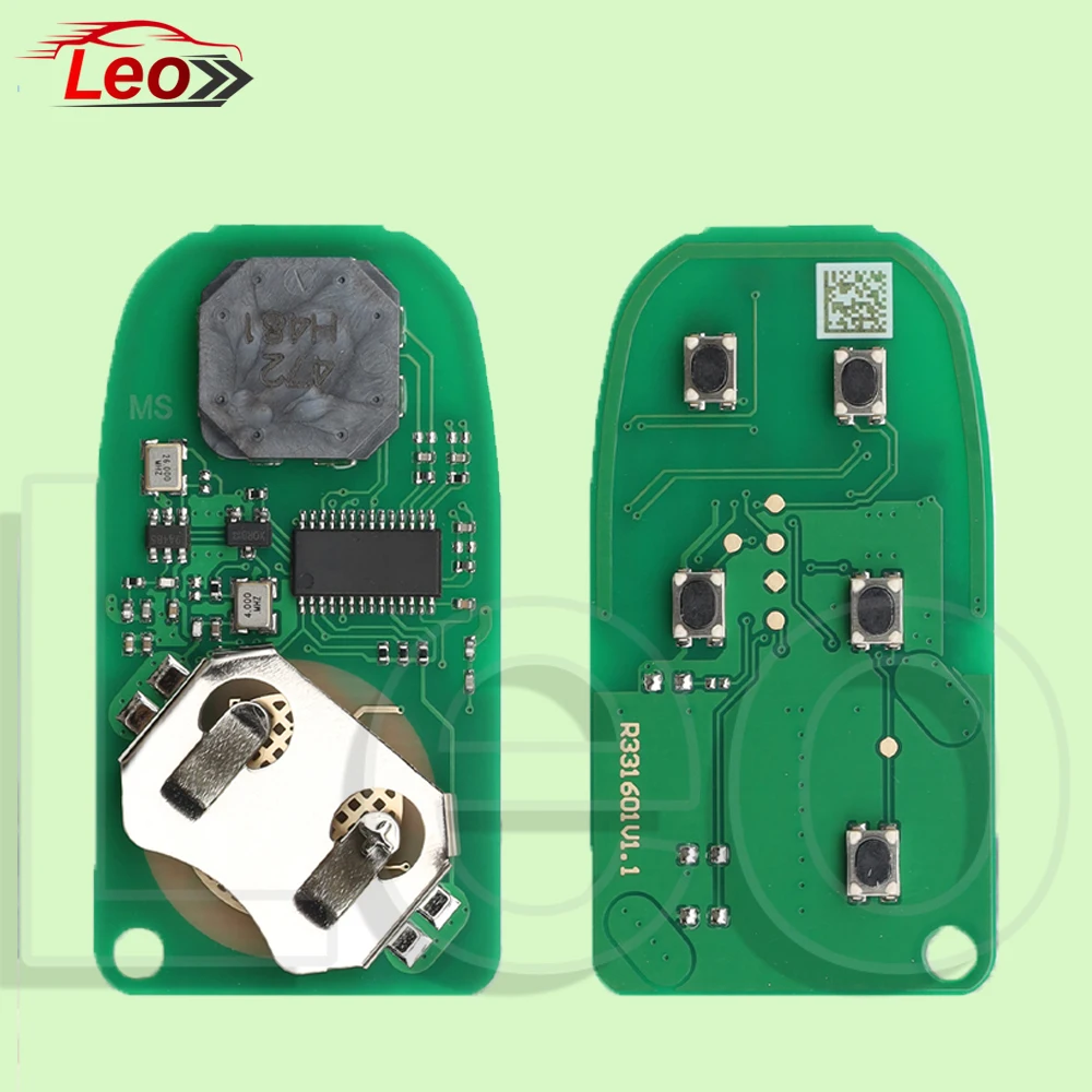 Leo GQ4-54T 46/4A-CHIP 433MHZ Kunci Remote Pintar Mobil untuk Jeep Cherokee Dodge Ram 1500 2500 3500 Durango Chrysler Tanpa Kunci